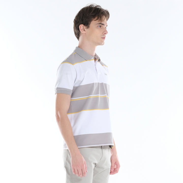 MENS STRIPED SPORTSHIRTS WITH EMBROIDERED SMALL LOGO