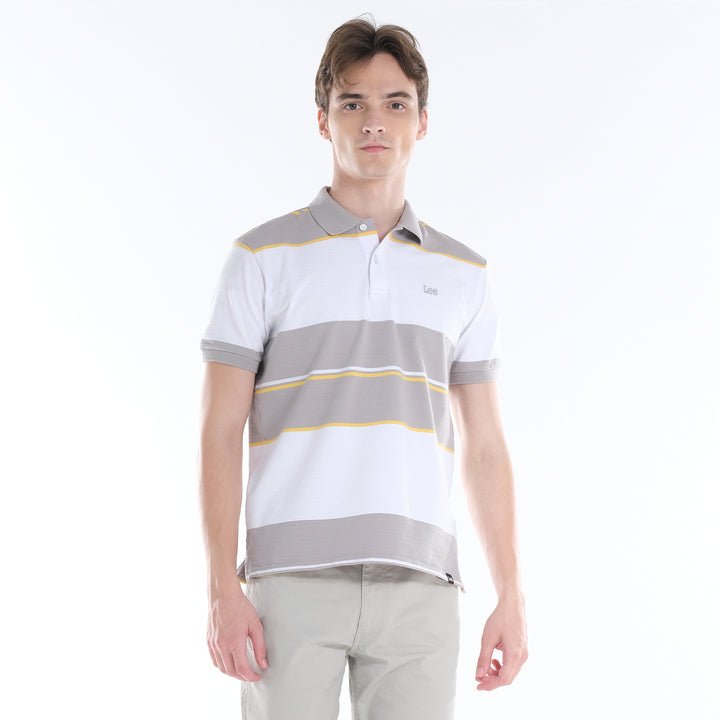 MENS STRIPED SPORTSHIRTS WITH EMBROIDERED SMALL LOGO