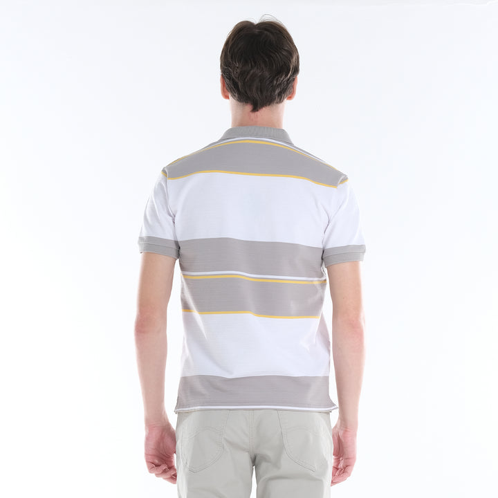 MENS STRIPED SPORTSHIRTS WITH EMBROIDERED SMALL LOGO