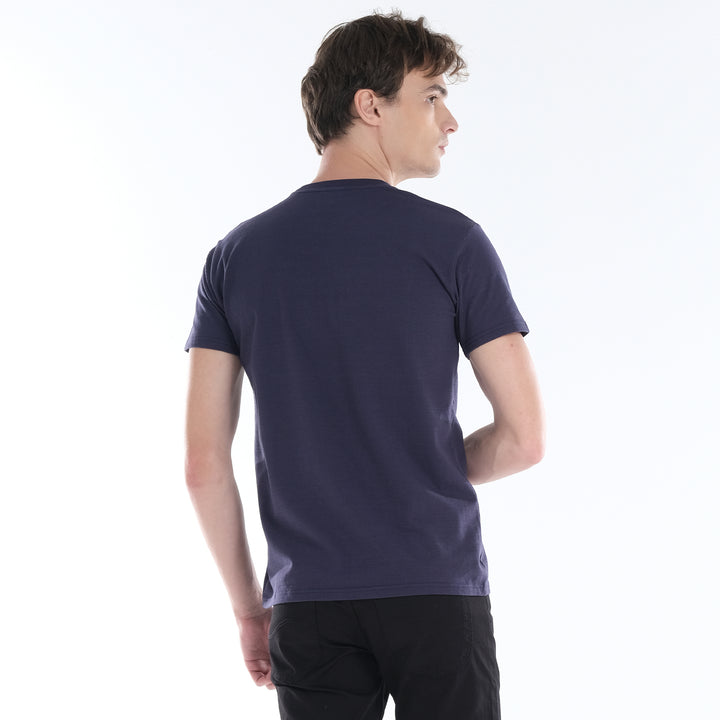 LEE MENS ROUND NECK TEE; EMBOSSED LOGO