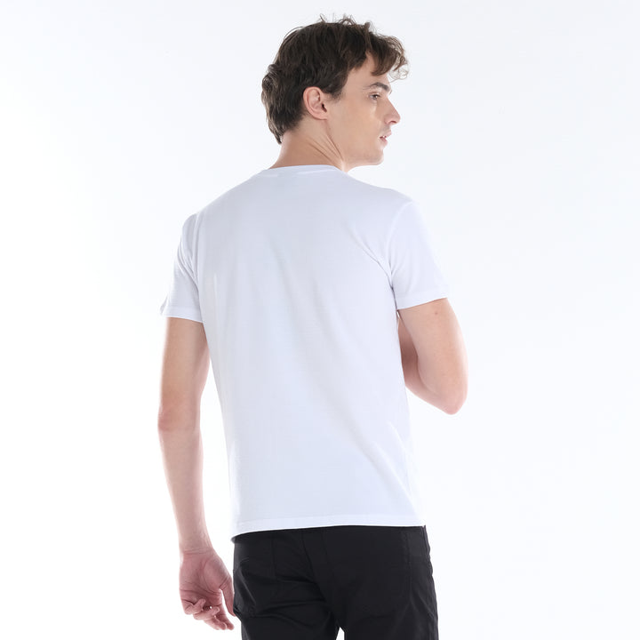 LEE MENS ROUND NECK TEE; EMBOSSED LOGO