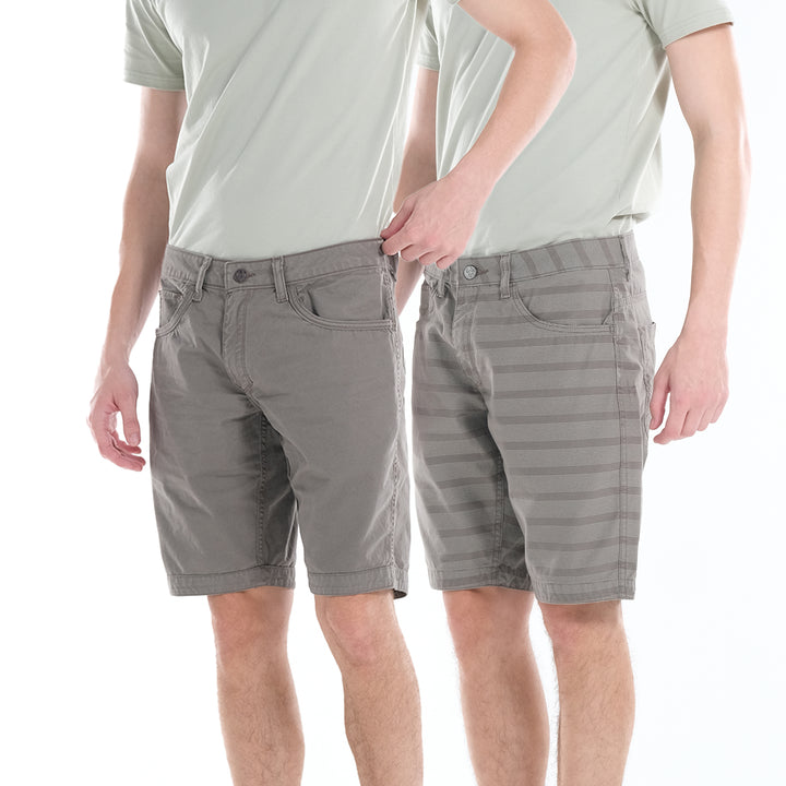 LEE MENS REVERSIBLE COLORED SHORTS; 10" INSEAM