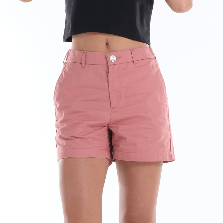 LEE LADIES HIGH WAIST SHORT WITH EMROIDERED SCRIPT LOGO