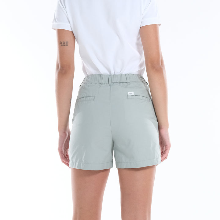 LEE LADIES HIGH WAIST SHORT WITH EMROIDERED SCRIPT LOGO