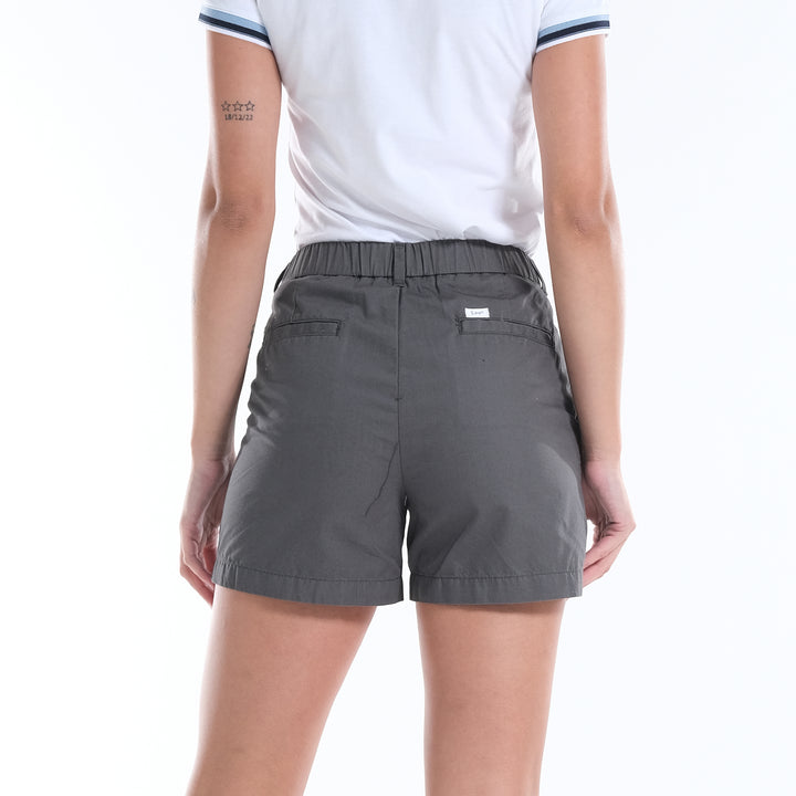 LEE LADIES HIGH WAIST SHORT WITH EMROIDERED SCRIPT LOGO