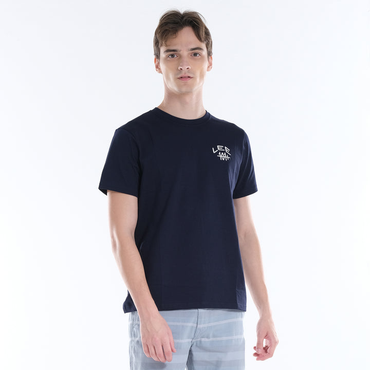 LEE MENS ROUNDNECK 101+ EMBROIDERED LOGO TEE