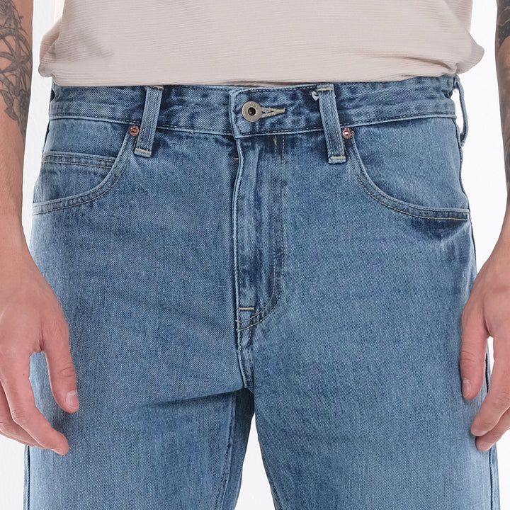 Lee Mens 101+ Zip Fly Denim Pants in Light Indigo Worn