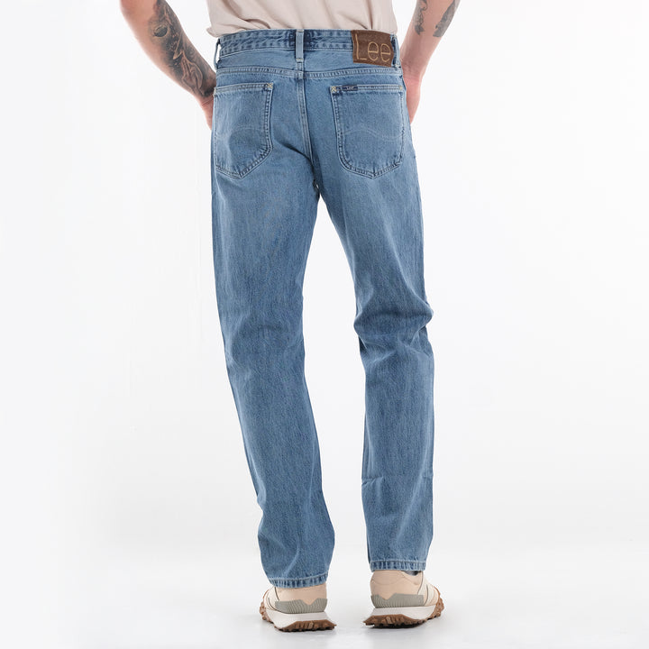 Lee Mens 101+ Zip Fly Denim Pants in Light Indigo Worn