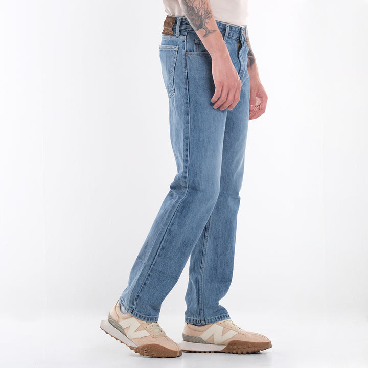 Lee Mens 101+ Zip Fly Denim Pants in Light Indigo Worn