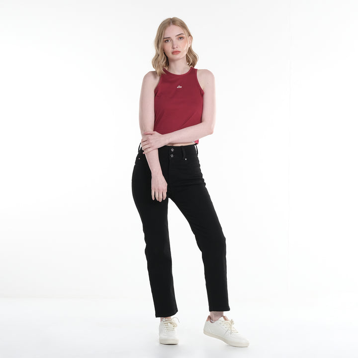 LEE LADIES SEMI CROPPED SLEEVELESS TOP