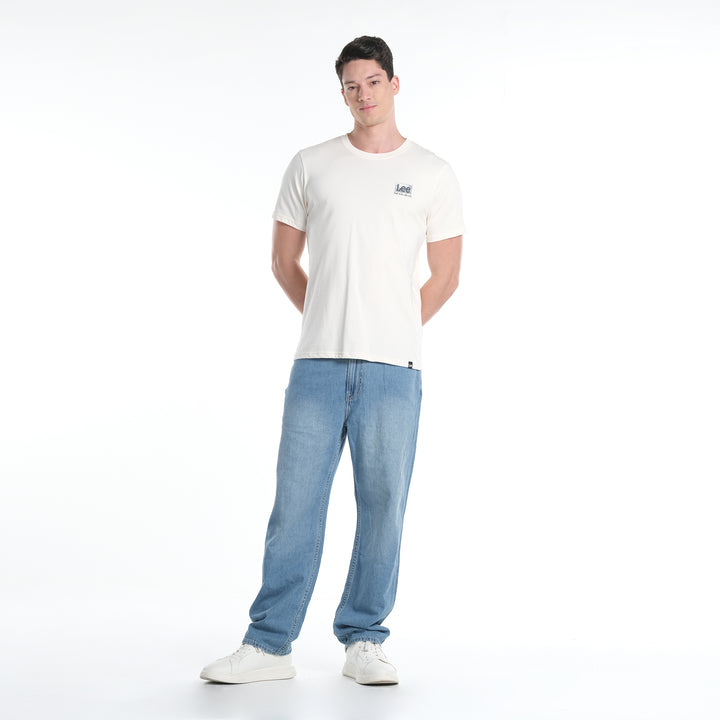 LEE MENS ROUND NECK TEE WITH HI-FREQUENCY LOGO PRINT