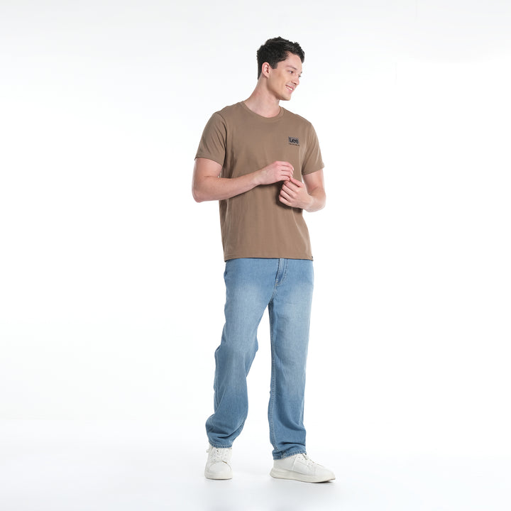 LEE MENS ROUND NECK TEE WITH HI-FREQUENCY LOGO PRINT