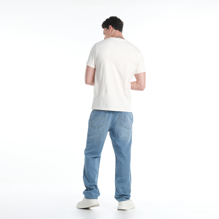 LEE MENS ROUND NECK TEE WITH HI-FREQUENCY LOGO PRINT