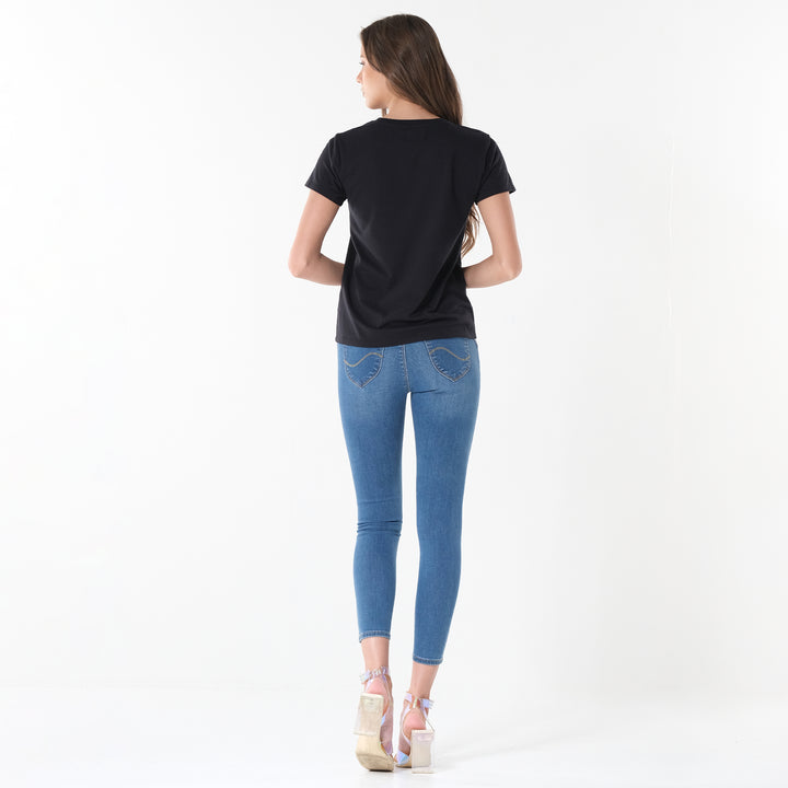 LEE LADIES CUT & SEW ROUND NECK BASIC TEE