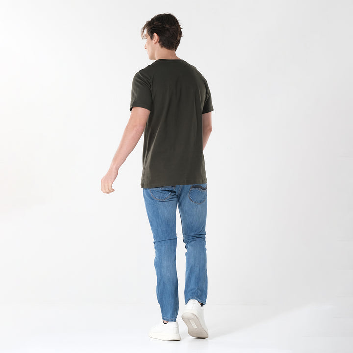 Lee Men's Cut & Sew Regular Fit Round Neck Tee