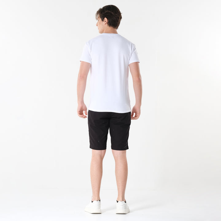 Lee Men's Missed Lycra Round Neck T-shirt With High Density Logo Print