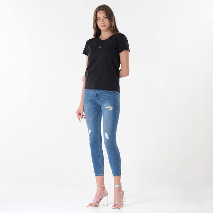 LEE LADIES CUT & SEW ROUND NECK BASIC TEE