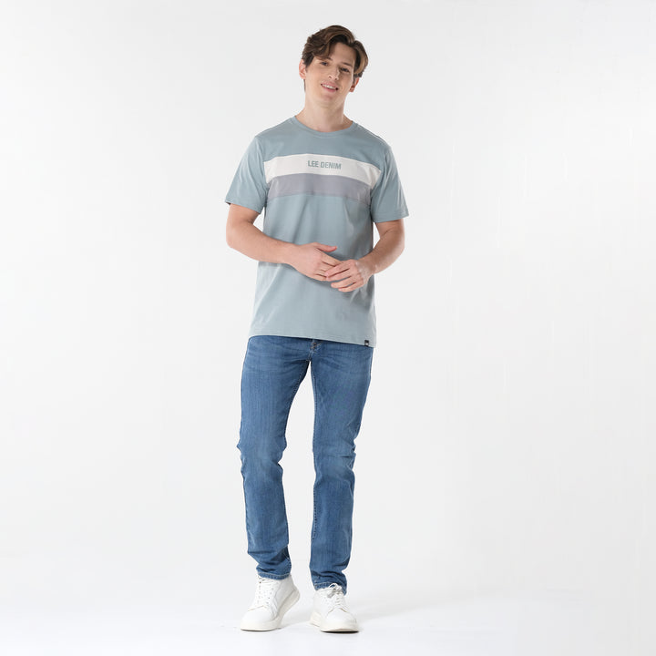 Lee Men's Cut & Sew Regular Fit Round Neck Tee