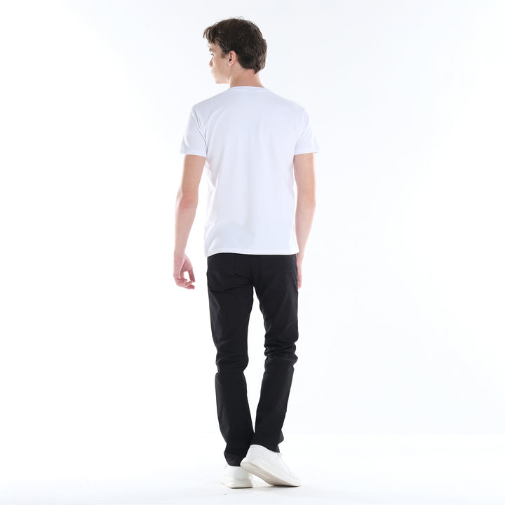 LEE MENS ROUND NECK TEE; EMBOSSED LOGO