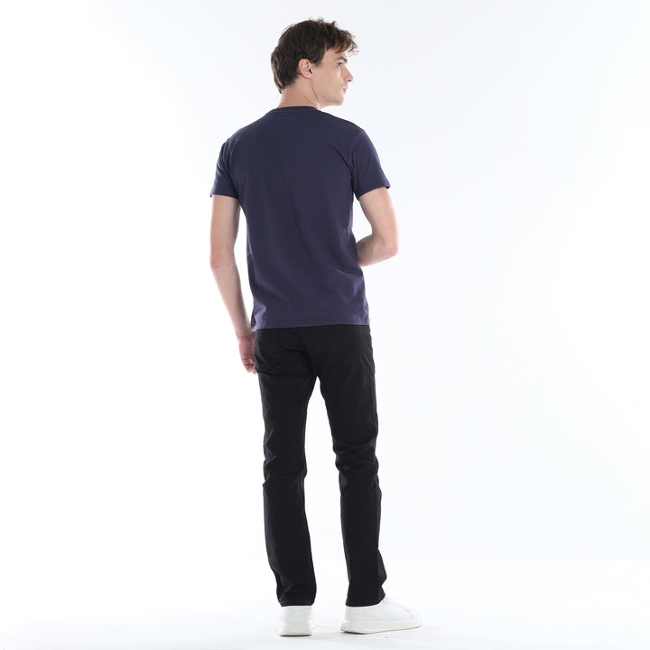 LEE MENS ROUND NECK TEE; EMBOSSED LOGO
