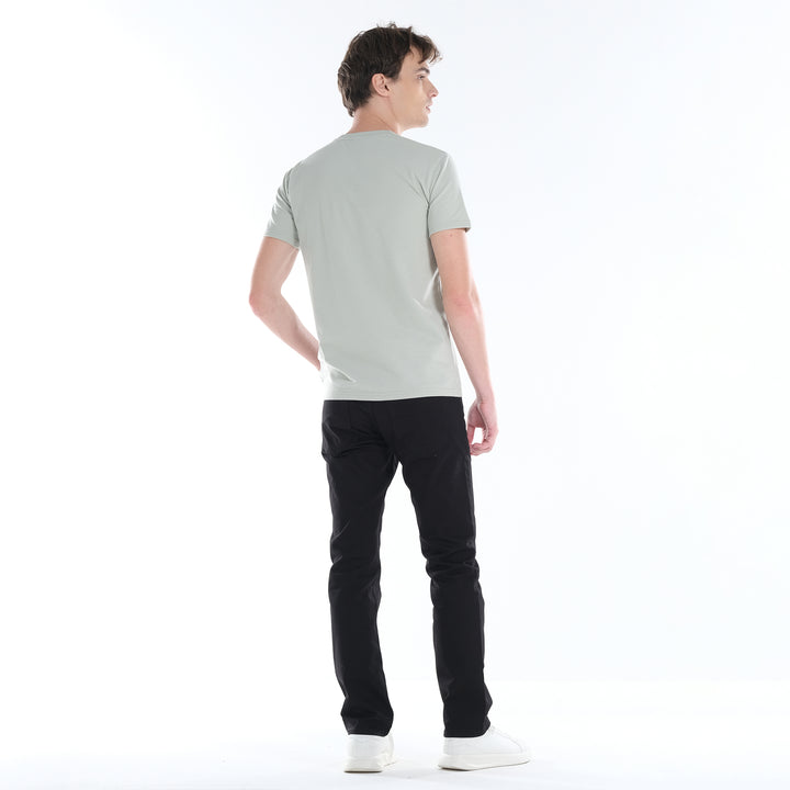 LEE MENS ROUND NECK TEE; EMBOSSED LOGO