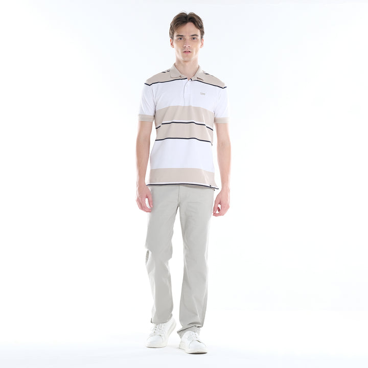 MENS STRIPED SPORTSHIRTS WITH EMBROIDERED SMALL LOGO