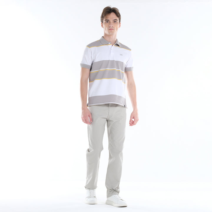 MENS STRIPED SPORTSHIRTS WITH EMBROIDERED SMALL LOGO