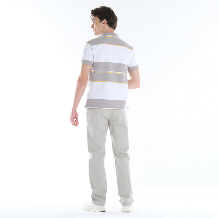 MENS STRIPED SPORTSHIRTS WITH EMBROIDERED SMALL LOGO
