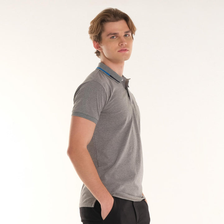 MENS SPORTSHIRT IN MELANGE DARK GRAY
