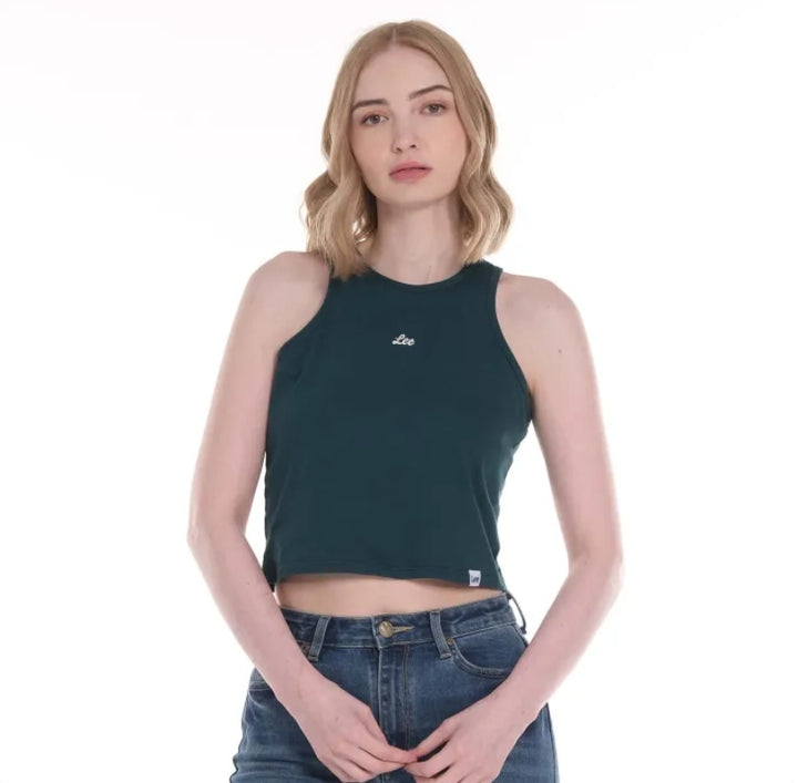 LEE LADIES SEMI CROPPED SLEEVELESS TOP