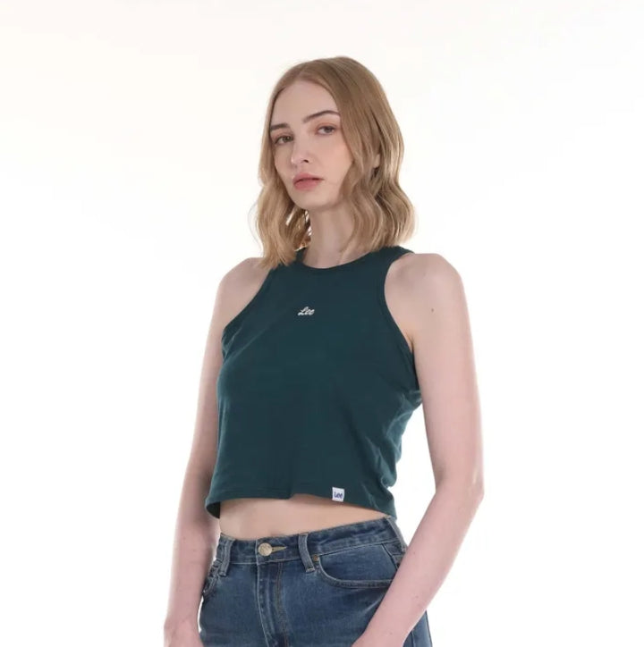 LEE LADIES SEMI CROPPED SLEEVELESS TOP