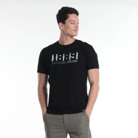 LEE MENS ROUND NECK EMBOSSED LOGO TEE