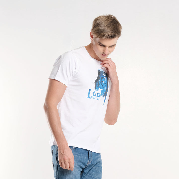 MENS' ROUNDNECK PRINTED PAINT DESIGN TEE