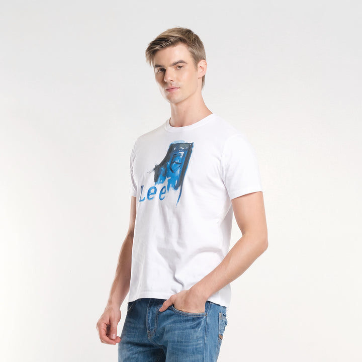 MENS' ROUNDNECK PRINTED PAINT DESIGN TEE