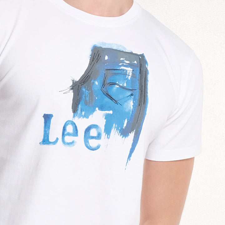 MENS' ROUNDNECK PRINTED PAINT DESIGN TEE