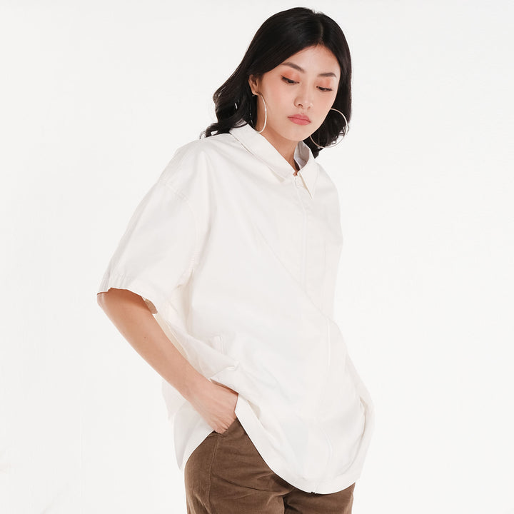 FITS 'EM ALL ZIP UP POLO IN JET STREAM (GENDERLESS)