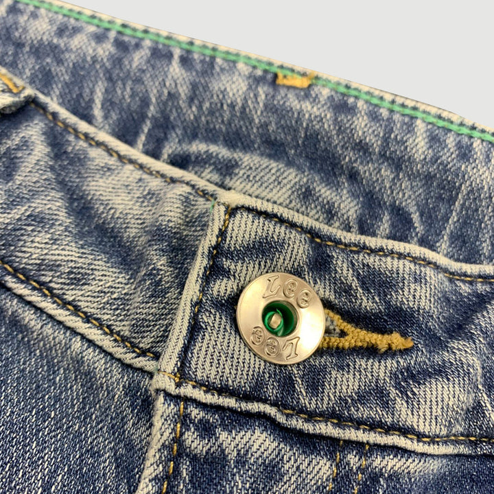 Lee Ladies Regular Straight Mid Rise Denim Jeans in Mid Shade