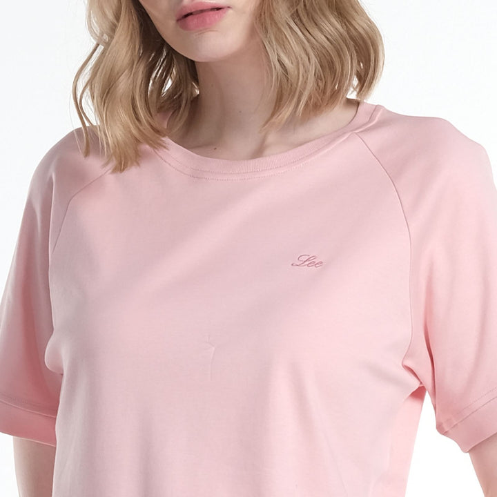 LEE LADIES EMBROIDERED LOGO MODIFIED TEE