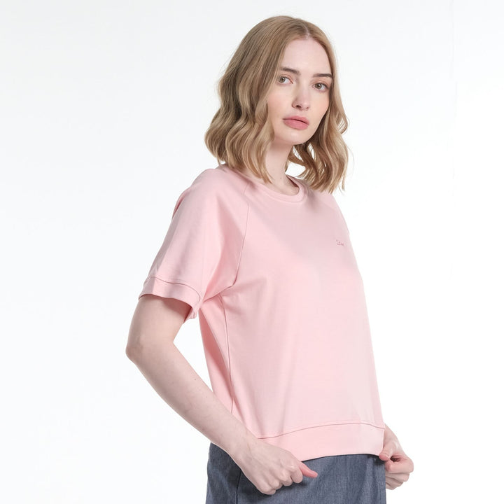 LEE LADIES EMBROIDERED LOGO MODIFIED TEE