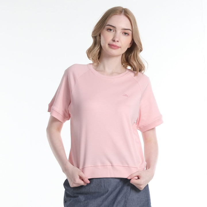 LEE LADIES EMBROIDERED LOGO MODIFIED TEE