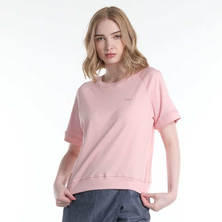 LEE LADIES EMBROIDERED LOGO MODIFIED TEE