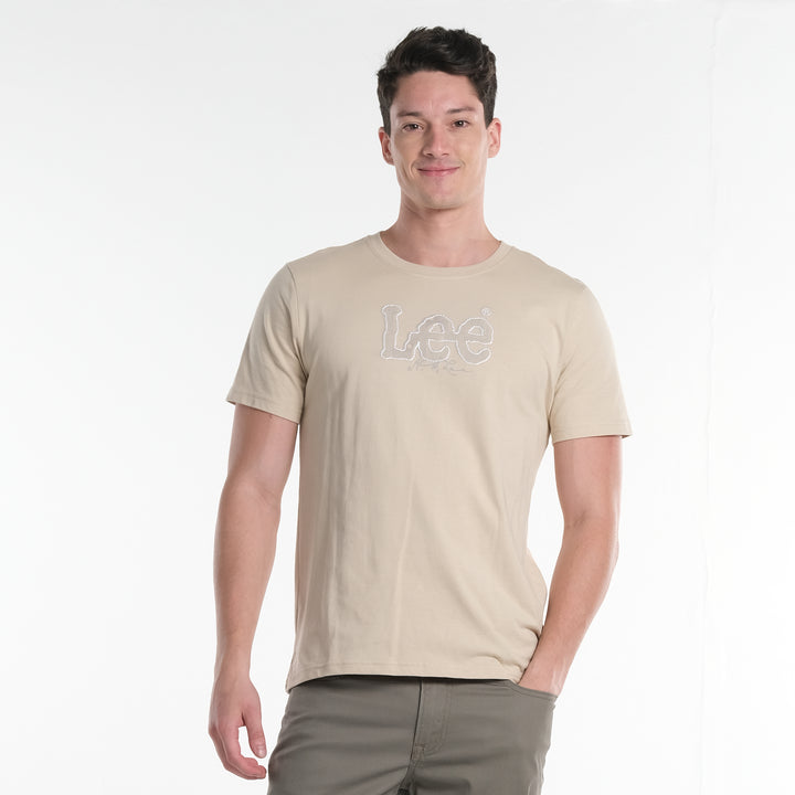 LEE MENS ROUND NECK EMBOSSED EMBROIDERY LOGO TEE