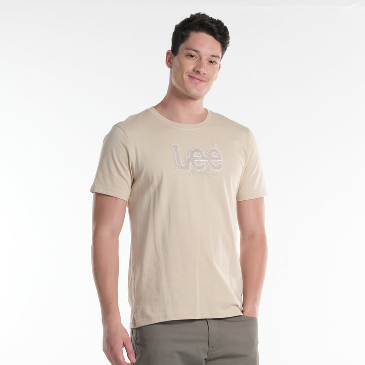 LEE MENS ROUND NECK EMBOSSED EMBROIDERY LOGO TEE