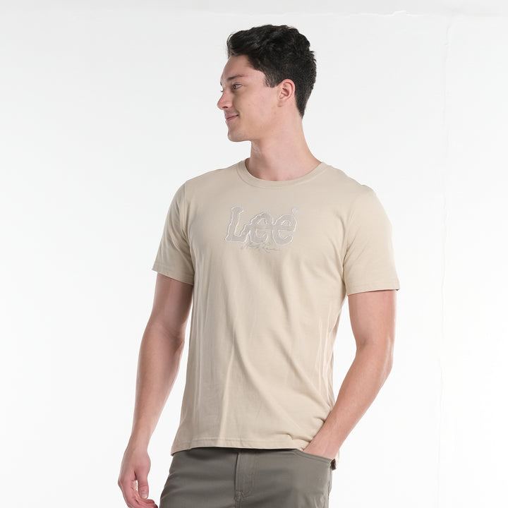 LEE MENS ROUND NECK EMBOSSED EMBROIDERY LOGO TEE