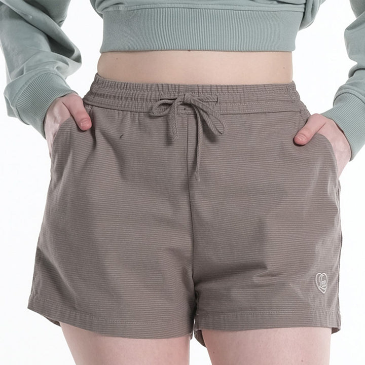 LEE WOMENS EASY SHORTS WITH SMALL EMBROIDERED LOGO