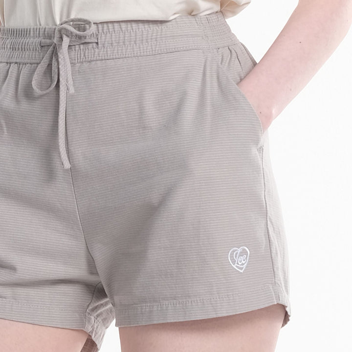 LEE WOMENS EASY SHORTS WITH SMALL EMBROIDERED LOGO