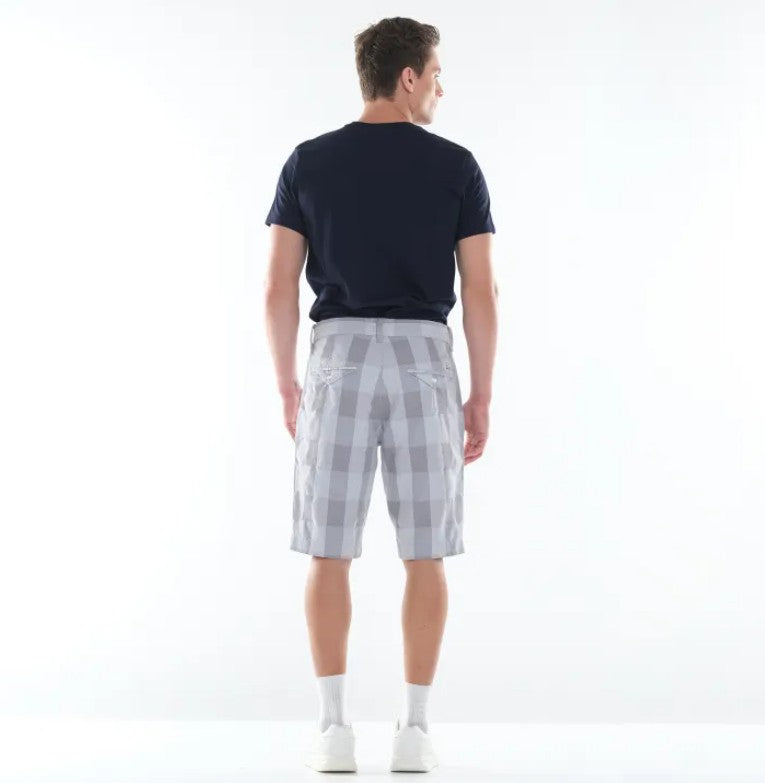 LEE MEN'S CHECKERED CHINO SHORTS