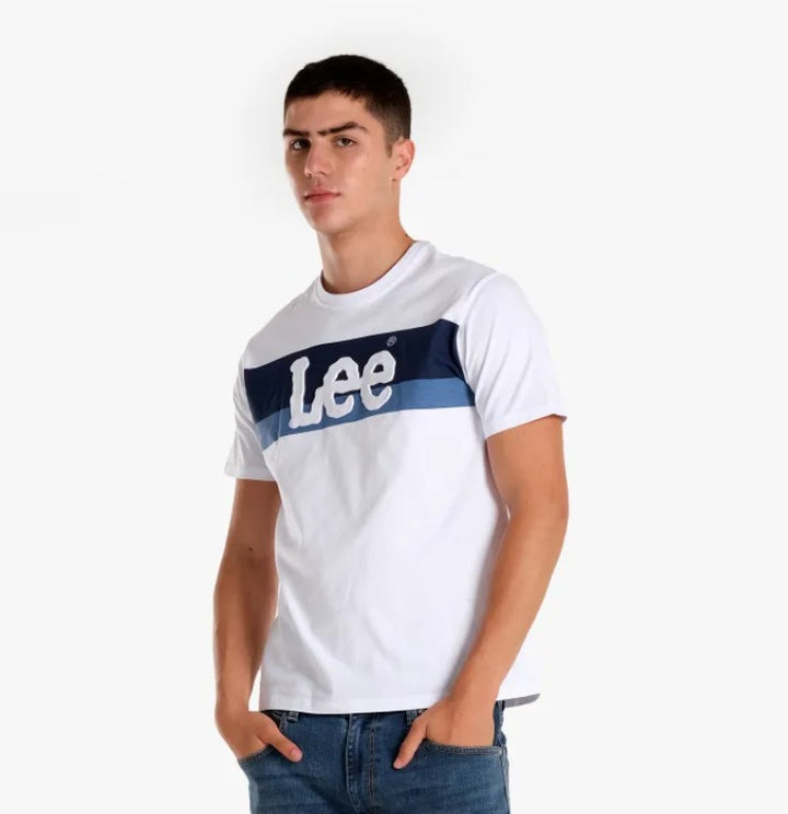 MENS' ROUND NECK EMBOSSED LOGO TEE