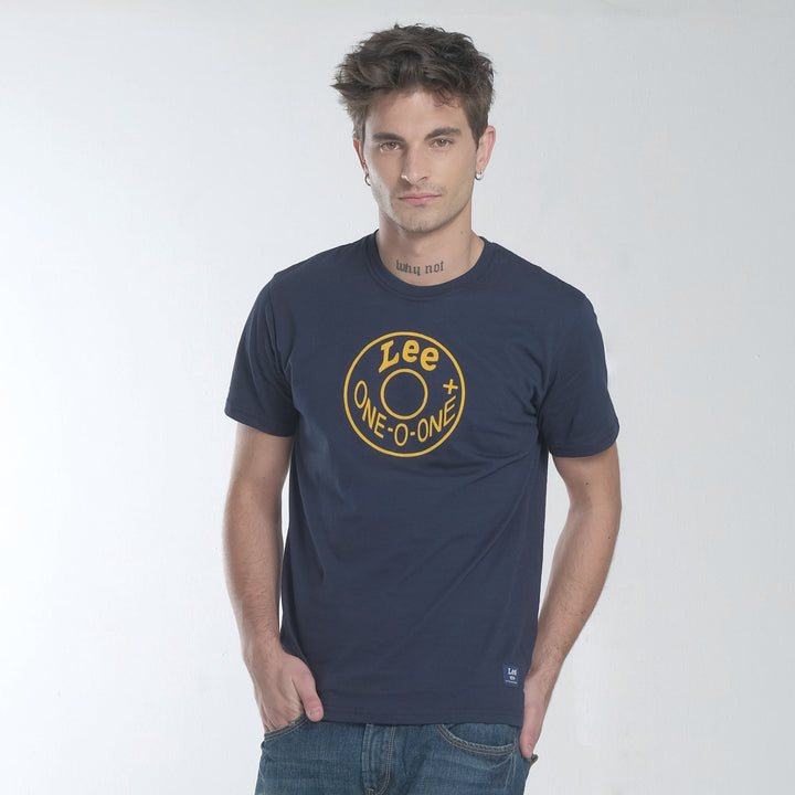 LEE 101+ MENS GRAPHIC TEE IN NAVY BLUE