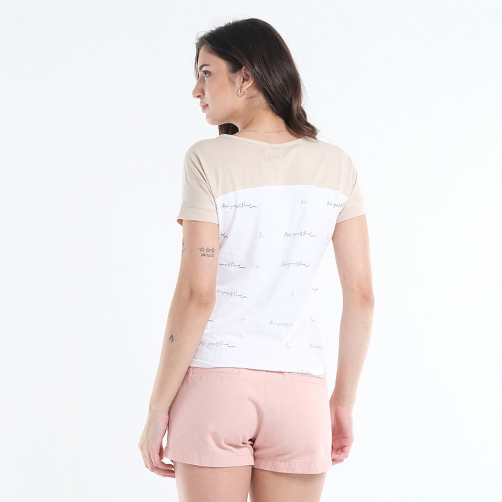 LEE LADIES CONTRAST COMBINATION TEE